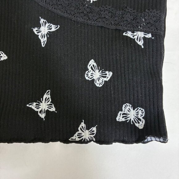 Divided Y2K Style Babydoll Butterfly Print Crop Size Small - Picture 3 of 8